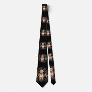 Vintage Nurse Bear with Modern White Fireworks Tie