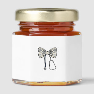 Vintage Nurse Bow Stethoscope Floral Shirt Design_ Honey Jar Favors
