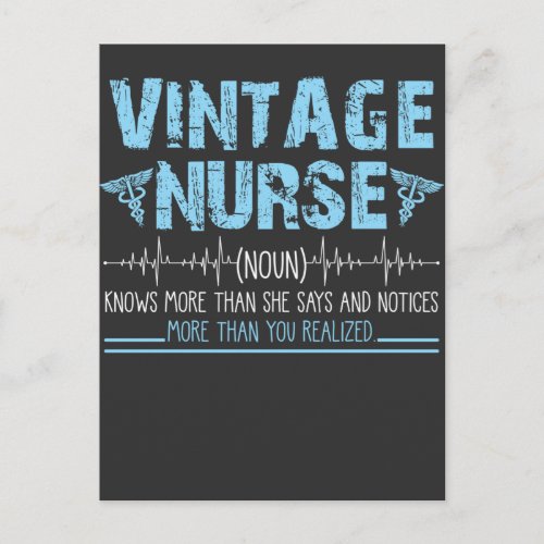 Vintage Nurse Definition Funny Nursing Life Humor Postcard