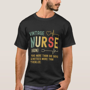 Vintage Nurse Definition Funny Registered Nursing  T-Shirt