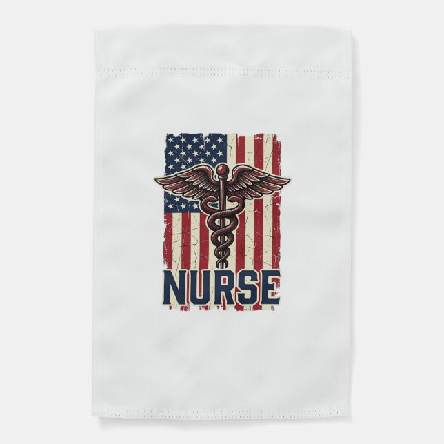 Vintage Nurse Flag Caduceus Back Design_1 (Front)