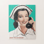 Vintage Nurse Funny Advice Jigsaw Puzzle