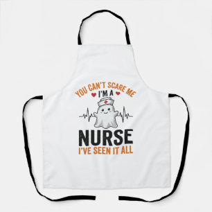 Vintage Nurse Ghost You Can’t Scare Me Apron