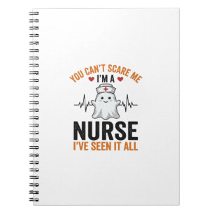 Vintage Nurse Ghost You Can’t Scare Me Notebook