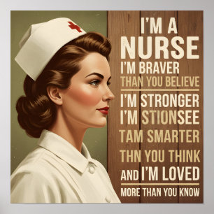 Vintage Nurse Inspirational Poster