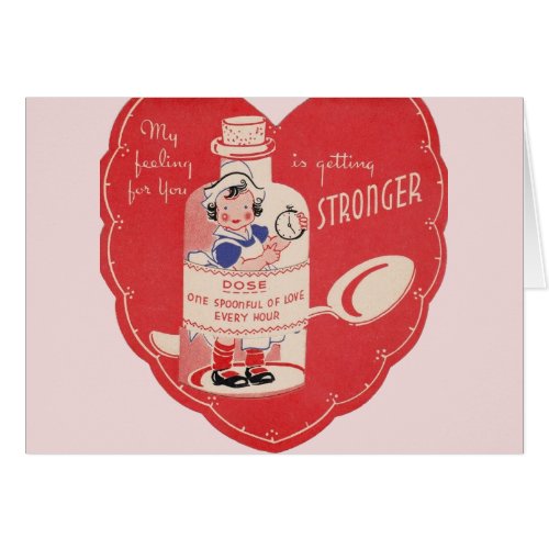 Vintage Nurse Medicine Valentines Day Card