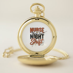 Vintage Nurse Night Shift Shirt Design_1 Pocket Watch