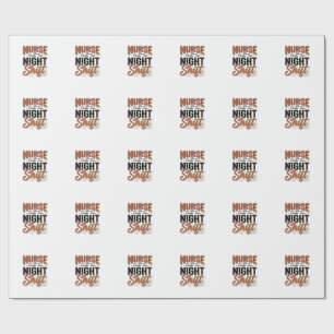 Vintage Nurse Night Shift Shirt Design_1 Wrapping Paper