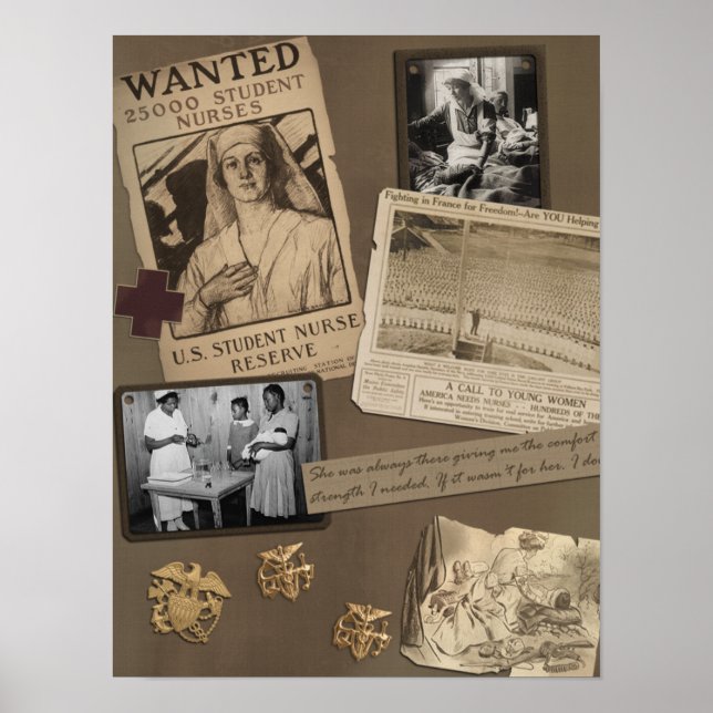 Vintage Nurse Scrapbook Print (Front)