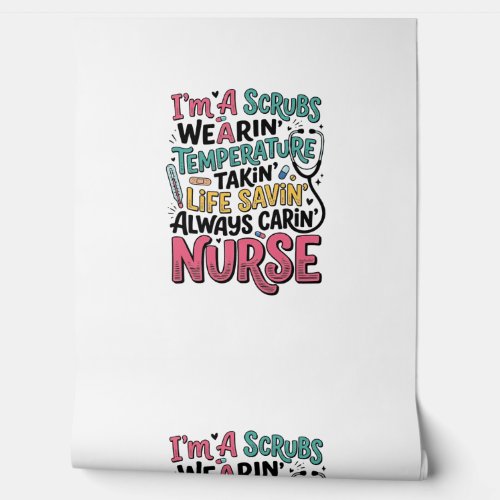 Vintage Nurse Scrubs Temperature Life Saving Shirt Wallpaper