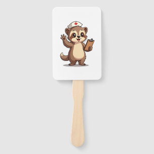 Vintage Nurse Sloth Cute Retro Medical Animal 2 Hand Fan