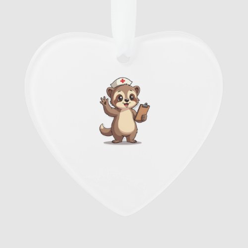 Vintage Nurse Sloth Cute Retro Medical Animal 2 Ornament