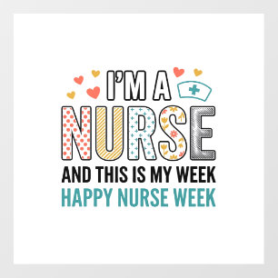 Vintage Nurse Week Appreciation Typography Shirt_1 Floor Decals