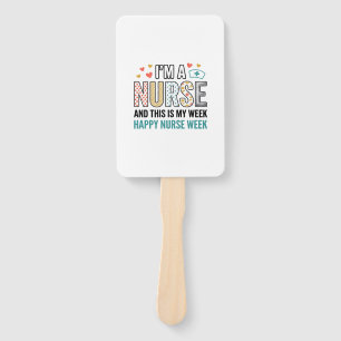 Vintage Nurse Week Appreciation Typography Shirt_1 Hand Fan