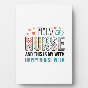 Vintage Nurse Week Appreciation Typography Shirt_1 Plaque