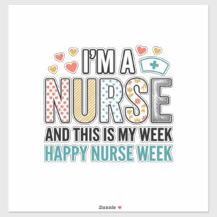 Vintage Nurse Week Appreciation Typography Shirt_1 Sticker