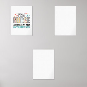 Vintage Nurse Week Appreciation Typography Shirt_1 Wall Art Sets