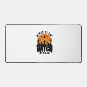 Vintage Nurse Witch Halloween Design_1 Desk Mat