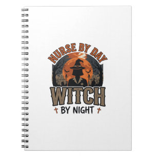 Vintage Nurse Witch Halloween Design_1 Notebook
