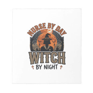 Vintage Nurse Witch Halloween Design_1 Notepad
