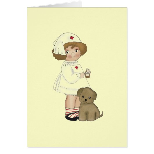 Vintage Nurse With Puppy T-shirts and Gifts (Front)