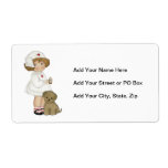 Vintage Nurse With Puppy T-shirts and Gifts Label