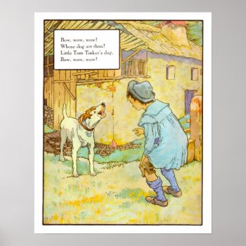 Vintage Nursery Print- Bow Wow Wow! Poster by Art1900 at Zazzle
