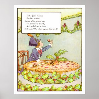 Vintage Nursery Print- Little Jack Horner Poster by Art1900 at Zazzle