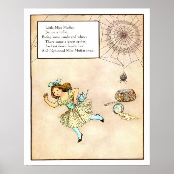 Vintage Nursery Print- Little Miss Muffet Poster by Art1900 at Zazzle