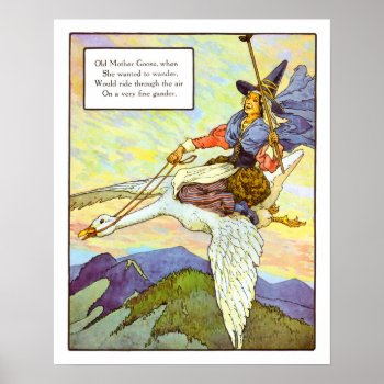 Vintage Nursery Print- Old Mother Goose Poster by Art1900 at Zazzle