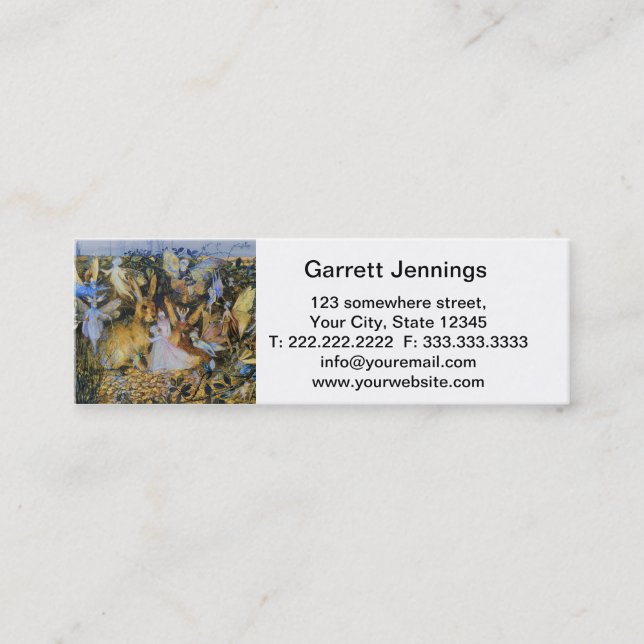Vintage Nursery Rhyme Characters Mini Business Card (Front)