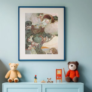 Vintage Nursery Rhyme Rock a Bye Baby  Poster