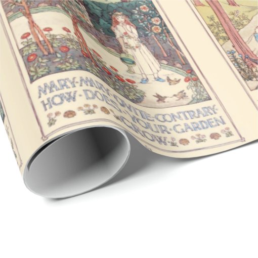Vintage Nursery Rhymes Wrapping Paper Zazzle