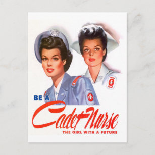 Vintage Nursing WW2 Cadet Nurse Postcard