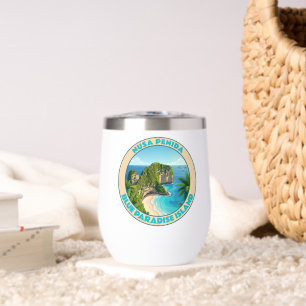 Vintage Nusa Penida Bali Kelingking Beach Travel Thermal Wine Tumbler