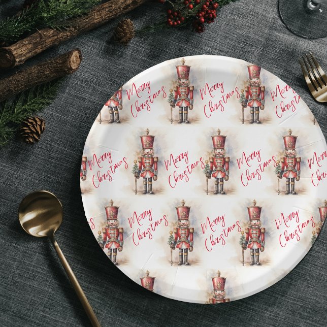 Vintage Nutcracker & Merry Christmas Paper Plates (Creator Uploaded)