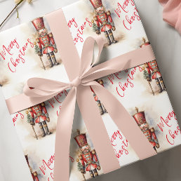 Vintage Nutcracker &amp; Merry Christmas Wrapping Paper