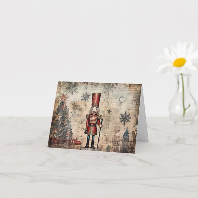 Vintage Nutcracker Soldier  Card (Small Plant)