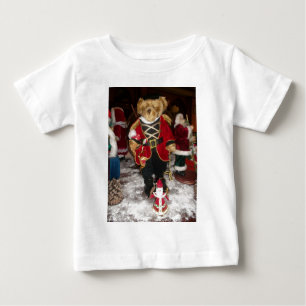 Vintage Nutcracker Soldier Teddy Bear Plush Christ Baby T-Shirt