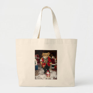 Vintage Nutcracker Soldier Teddy Bear Plush Christ Large Tote Bag