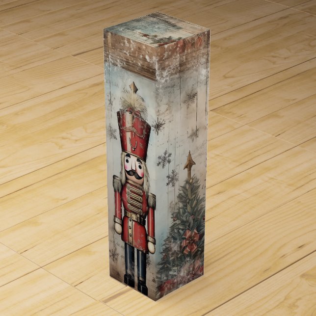 Vintage Nutcracker Soldier  Wine Box (Front)