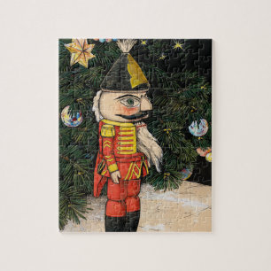 Vintage Nutcracker Under Christmas Tree Jigsaw Puzzle