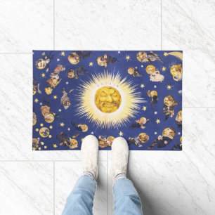 Vintage NY Solar System Political Satire 1898 Doormat