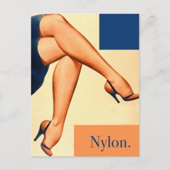 Vintage Nylon Stockings Postcard by seemonkee at Zazzle