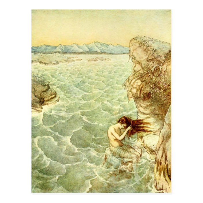 Vintage Nymph Book Illustration Postcard | Zazzle.com