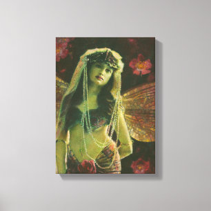 Vintage Nymph Wrapped Canvas Print