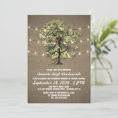 Vintage Oak Tree Bridal Shower Invitations (Standing Front)