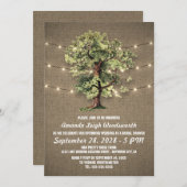 Vintage Oak Tree Bridal Shower Invitations (Front/Back)