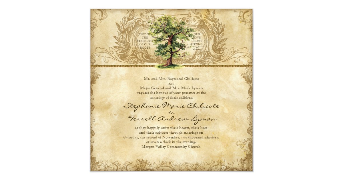 vintage_oak_tree_of_life_swirl_etchings_parchment_invitation ...