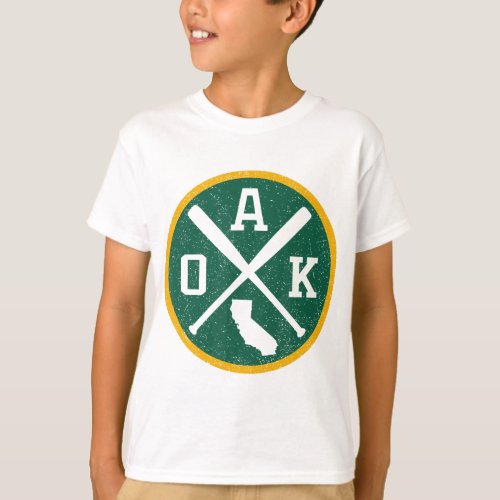 Vintage Oakland Baseball Emblem Retro OAK T_Shirt